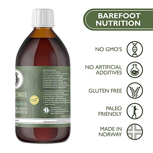 Barefoot Nutrition Omega 3 Wild Fish Oil 500ml