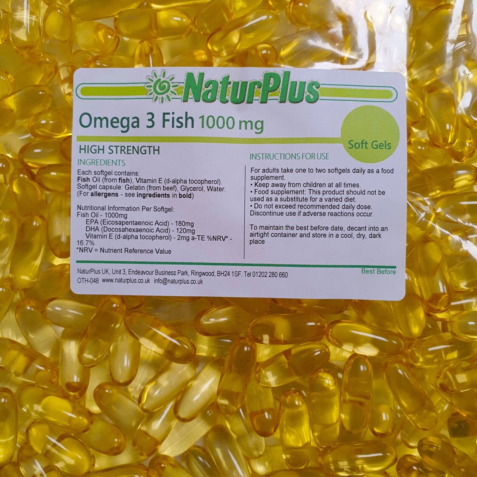 NaturPlus Omega 3 Fish Oil 1000mg, 360 Capsules