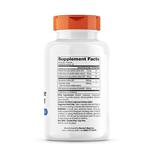 Doctor's Best Glucosamine Chondroitin with MSM Capsules