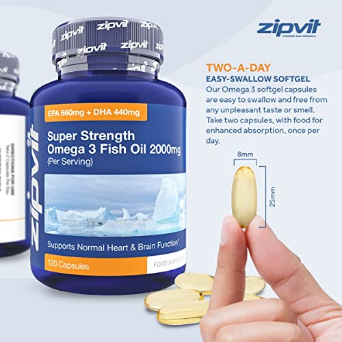 Zipvit Omega 3 Fish Oil 2000mg – 120 Capsules
