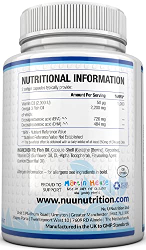 High-Strength Omega 3 Fish Oil & Vitamin D3