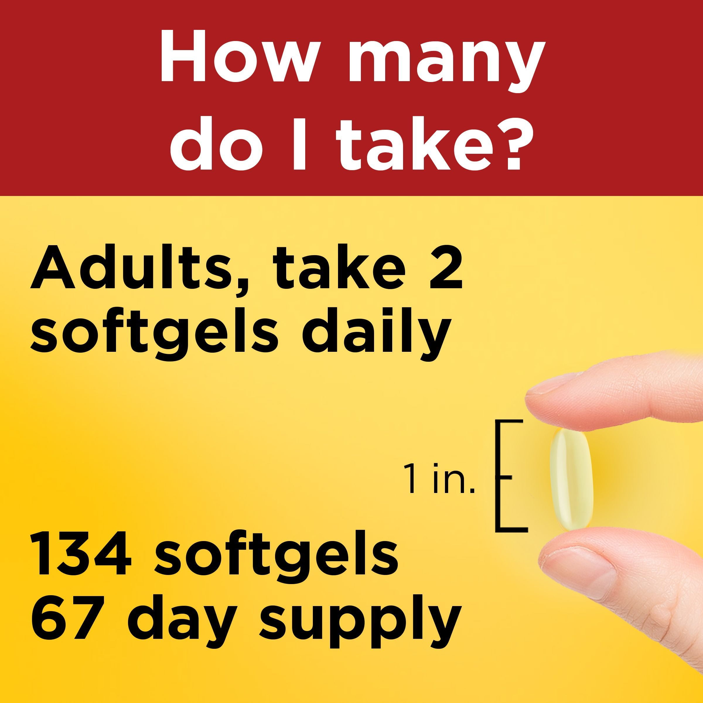 Nature Made Omega 3 Fish Oil Softgels 2400mg