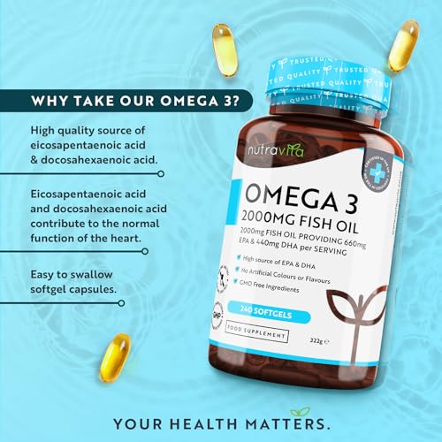 High-Potency Omega 3 Fish Oil Capsules 240ct