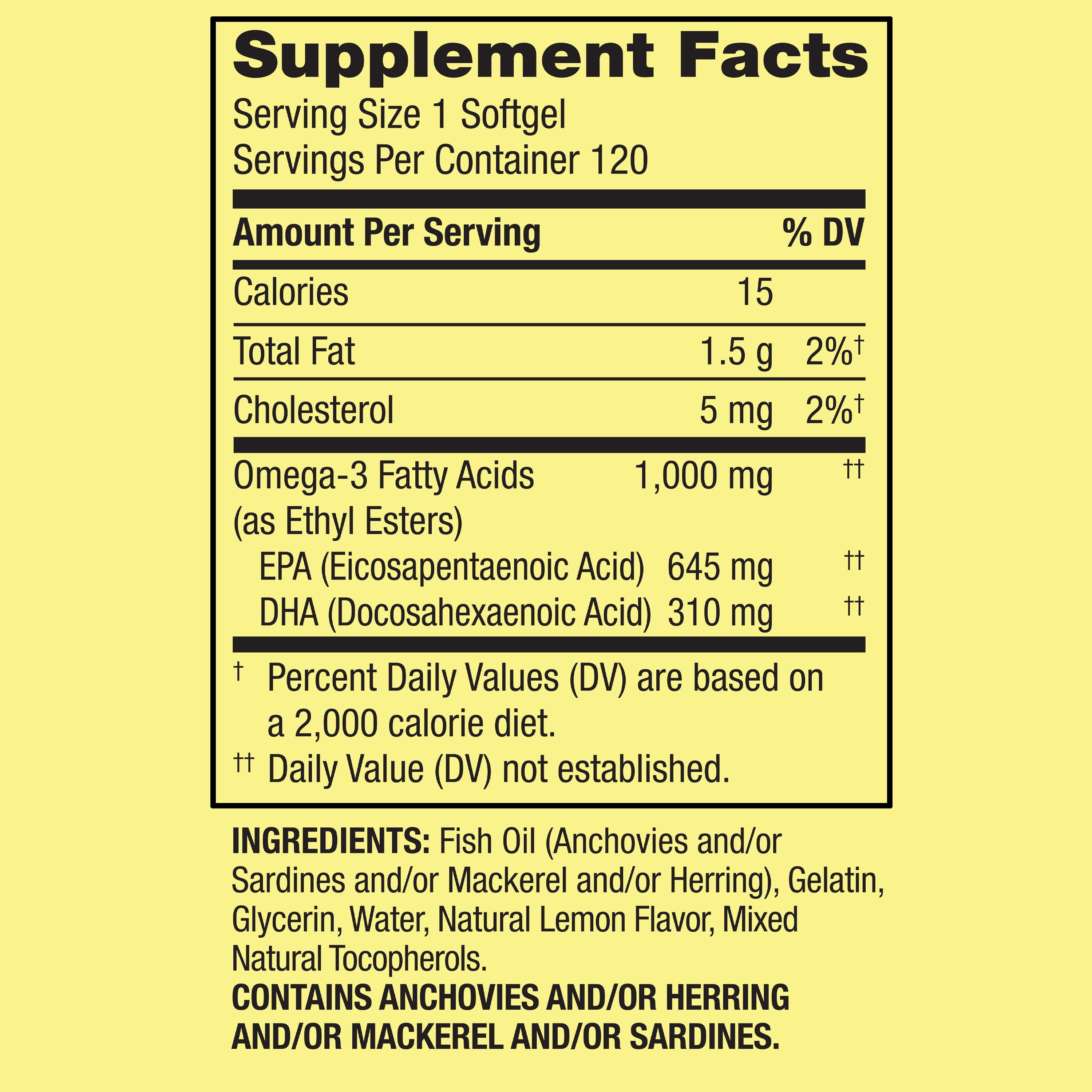 Spring Valley Omega-3 Fish Oil Softgels 1000 mg