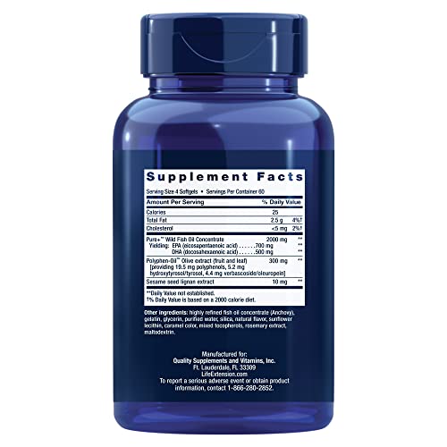 Life Extension Super Omega-3 Fish Oil Softgels