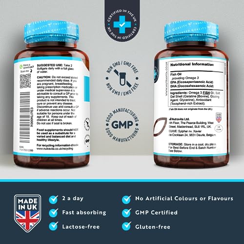 High-Potency Omega 3 Fish Oil Capsules 240ct