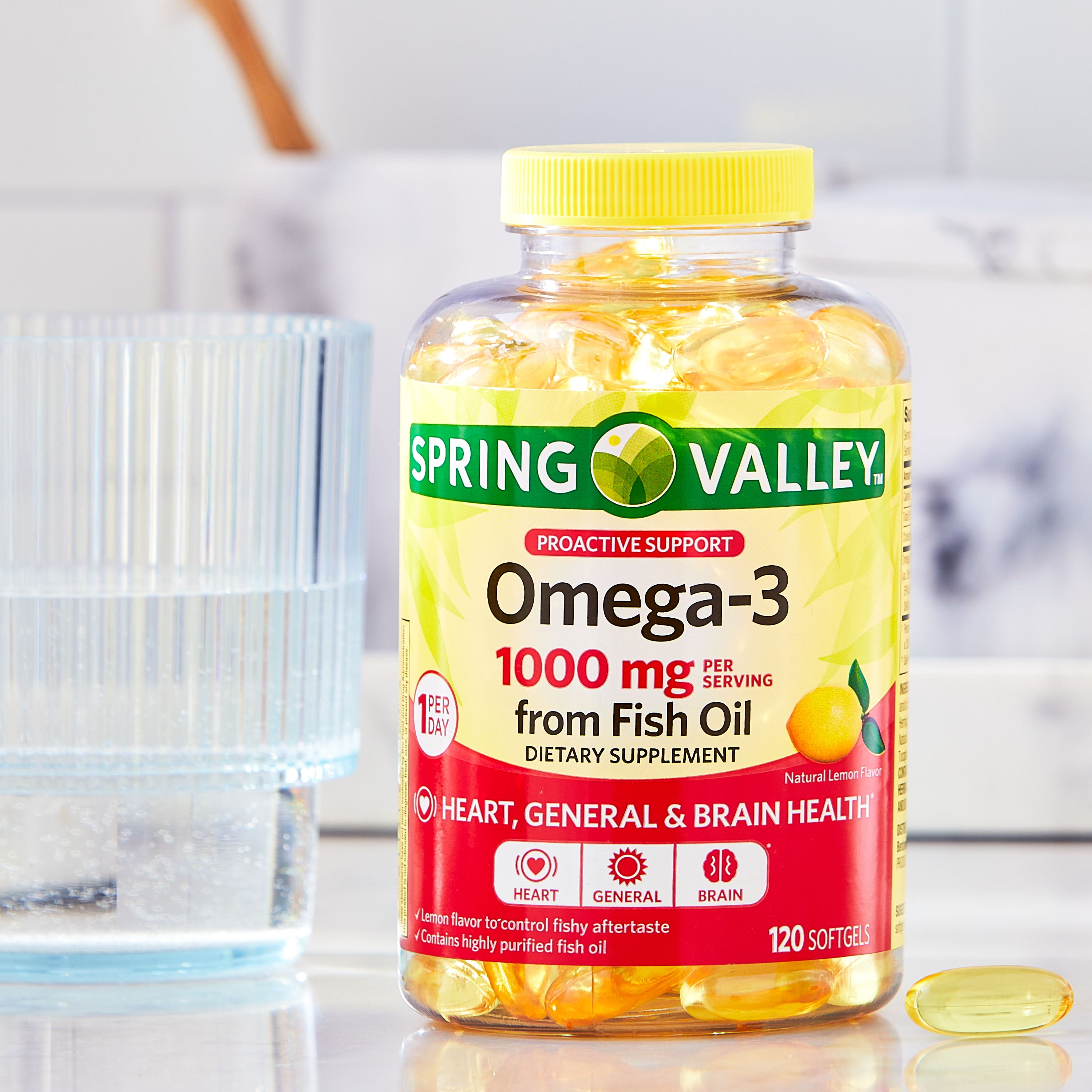 Spring Valley Omega-3 Fish Oil Softgels 1000 mg