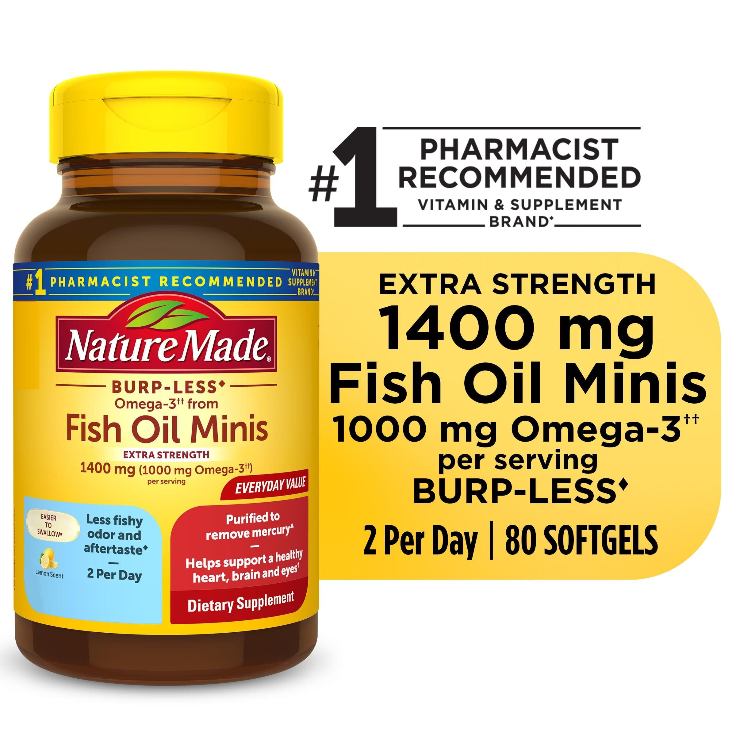 Nature Made Omega 3 Fish Oil Softgels, 1400 mg