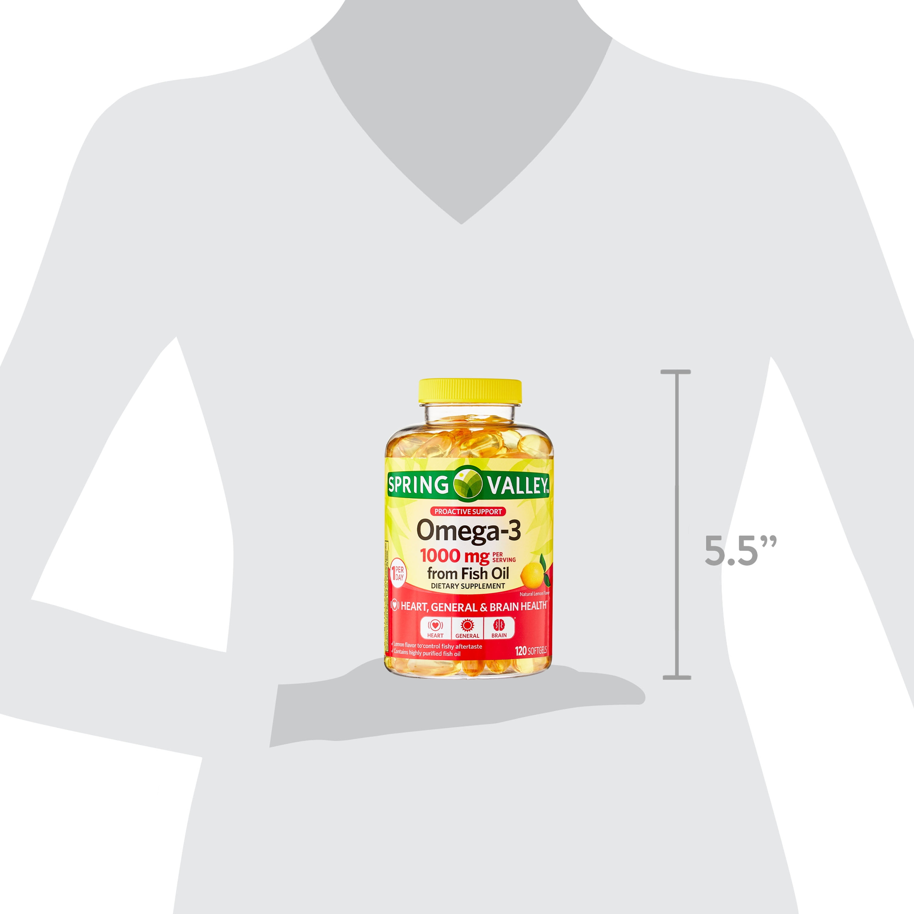 Spring Valley Omega-3 Fish Oil Softgels 1000 mg