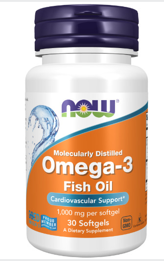 NOW Foods Omega-3 Fish Oil Softgels, 1000 mg