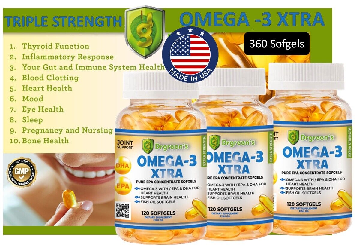 Triple Strength Omega 3 Fish Oil - 4 Month Supply