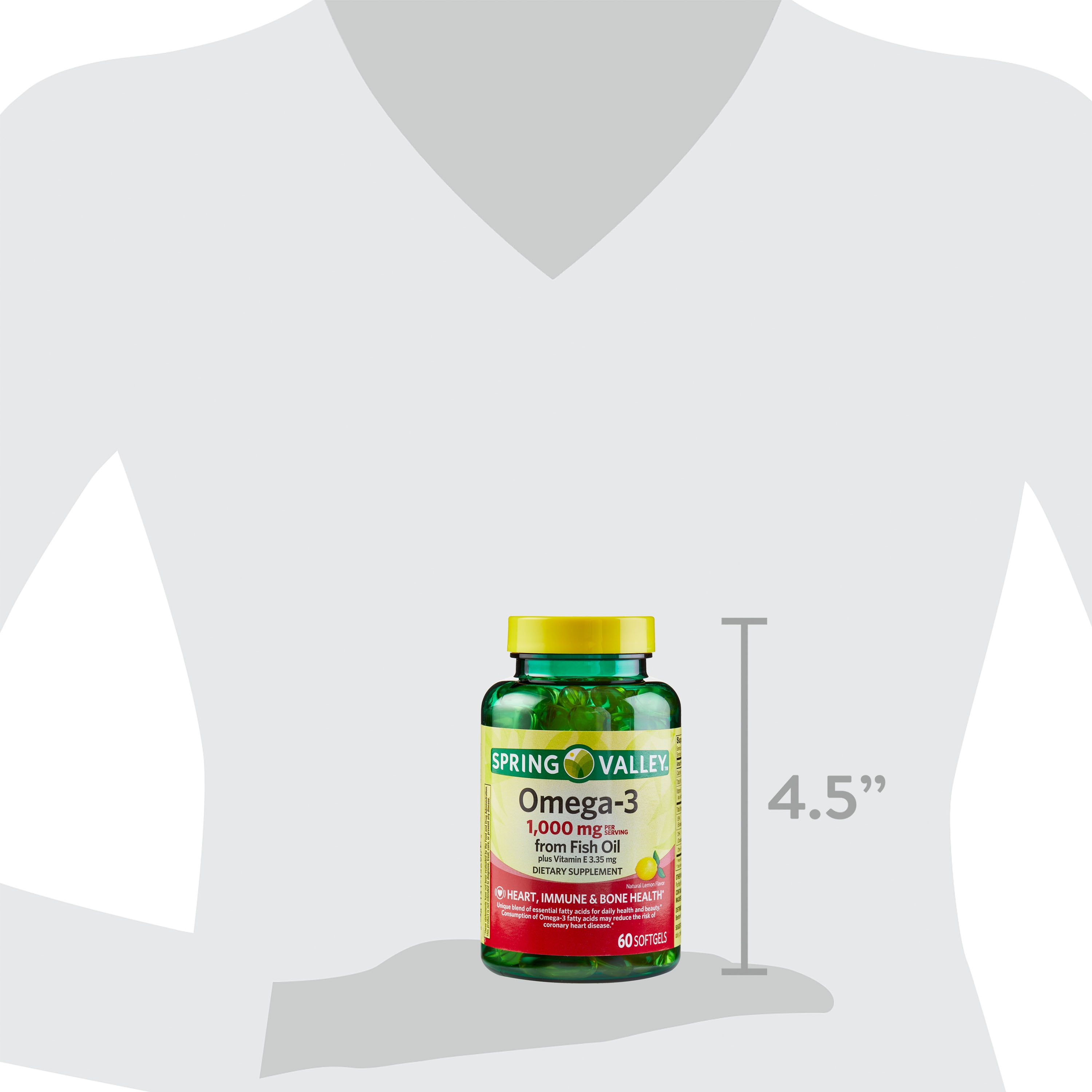 Spring Valley Fish Oil Softgels 1000 mg, 60 Count