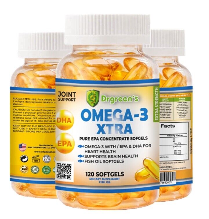 Triple Strength Omega 3 Fish Oil - 4 Month Supply