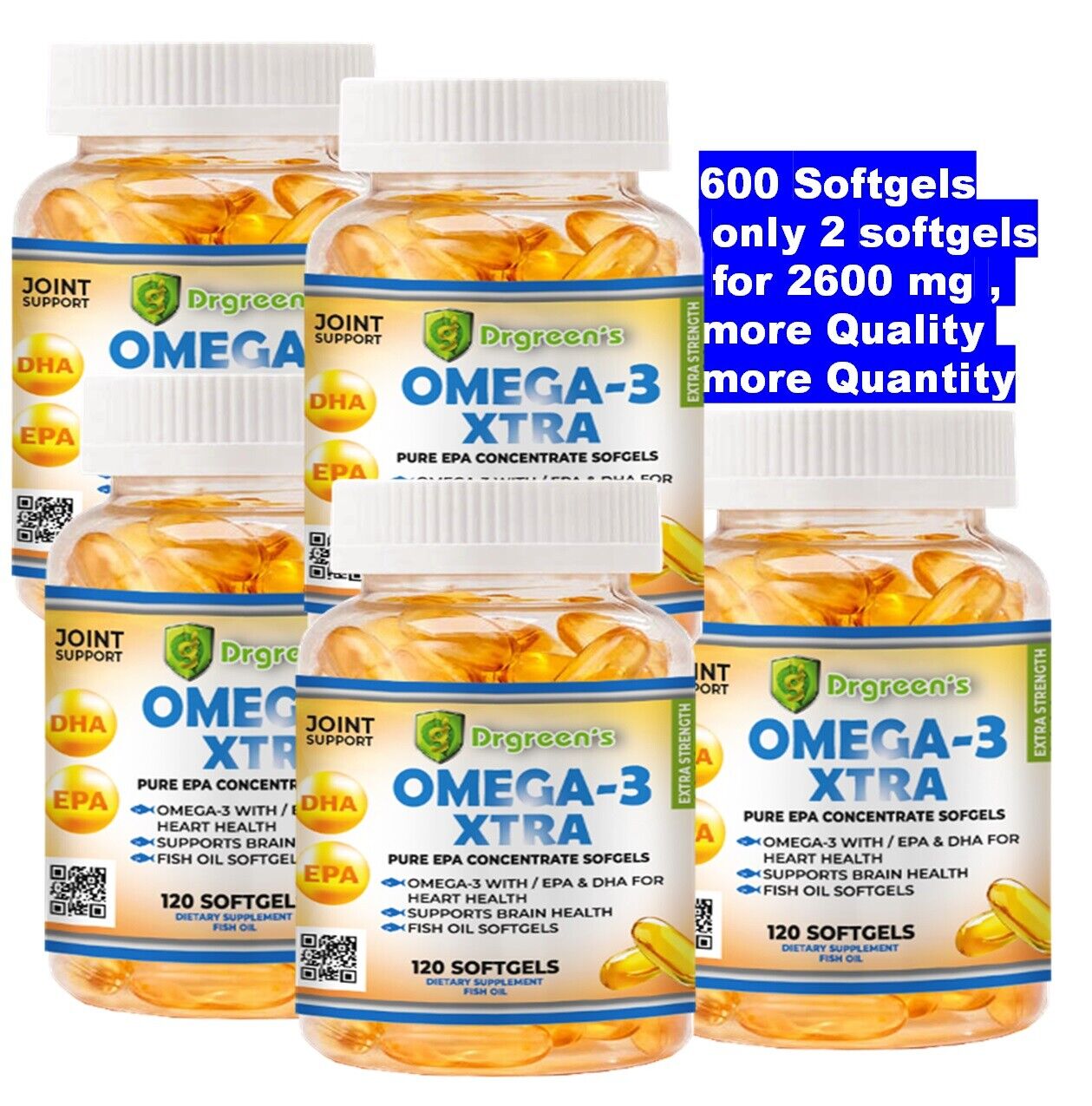 Ultra Pure Omega 3 Fish Oil 2600mg for Joints