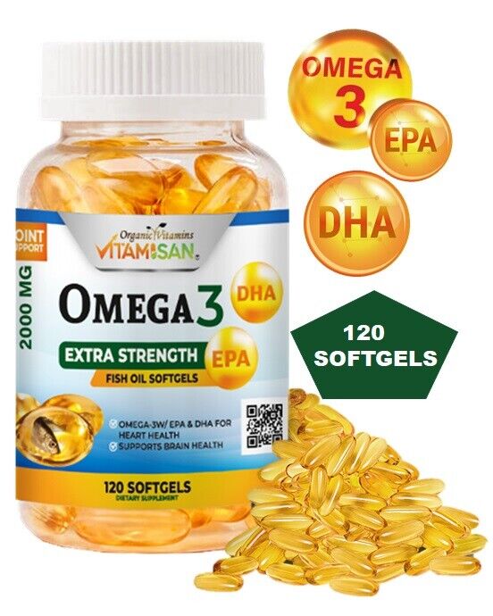 Triple Strength Omega 3 Fish Oil Softgels
