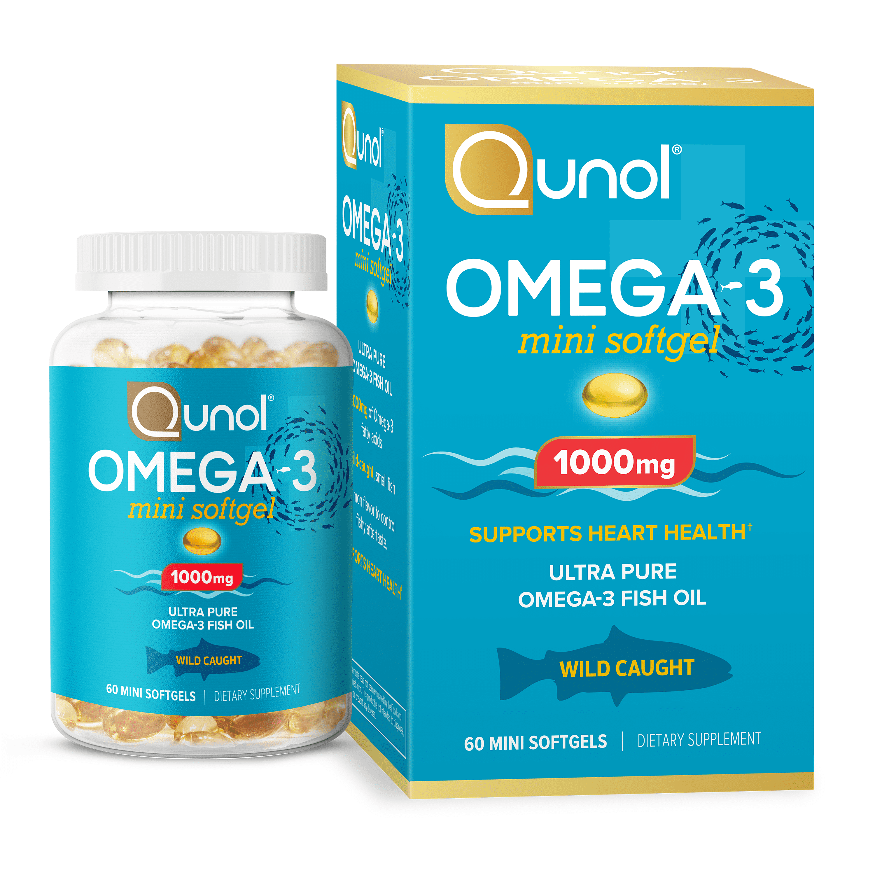 Qunol Mini Omega-3 Fish Oil for Heart Health