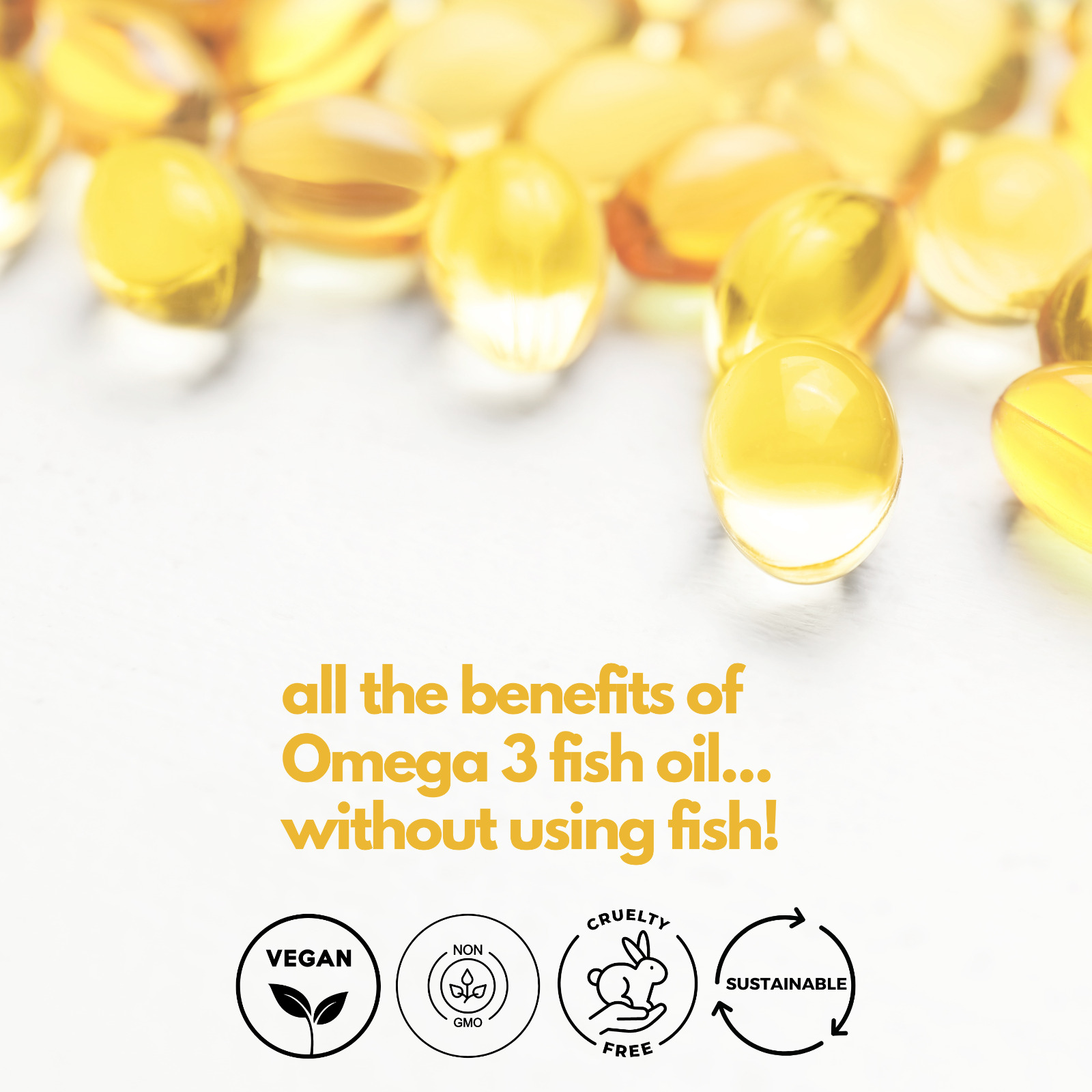 Vegan Omega 3 Algae Oil - 1000mg DHA