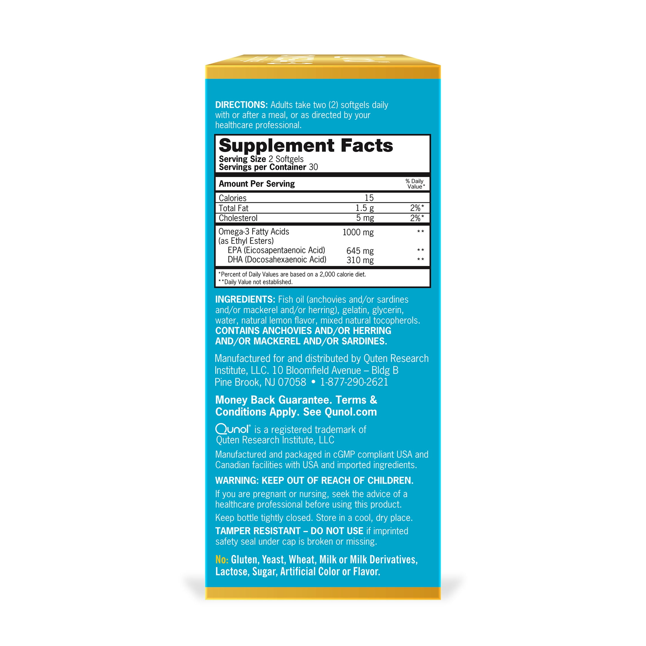 Qunol Mini Omega-3 Fish Oil for Heart Health
