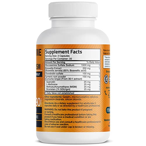 Bronson Glucosamine Chondroitin Turmeric Joint Support 90 Caps