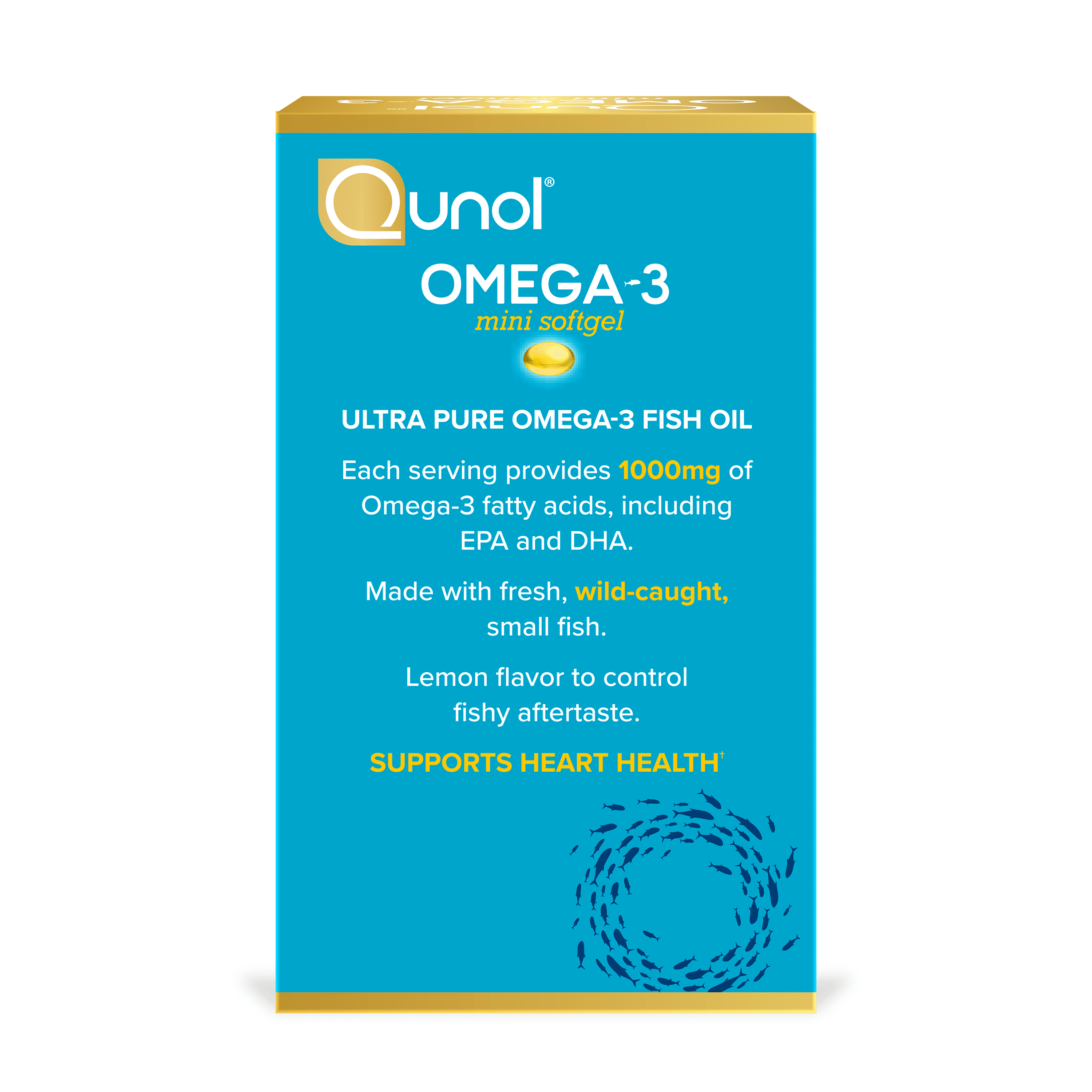 Qunol Mini Omega-3 Fish Oil for Heart Health