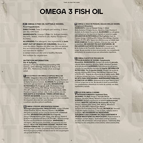 Omega 3 Fish Oil Softgels 1000 mg - 90 Count