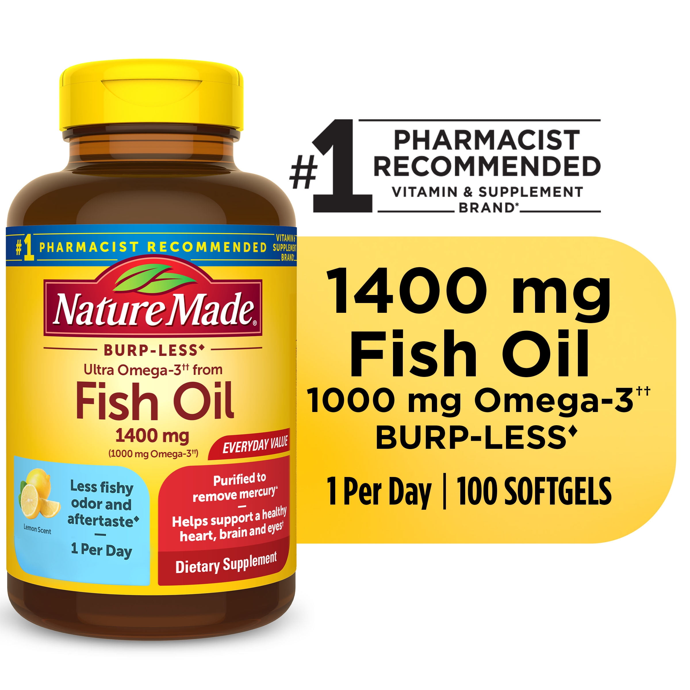 Nature Made Ultra Omega 3 Fish Oil Softgels