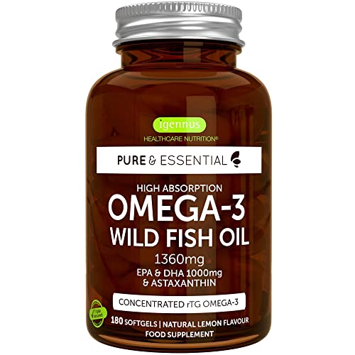 Omega 3 Fish Oil with Astaxanthin - 180 Capsules