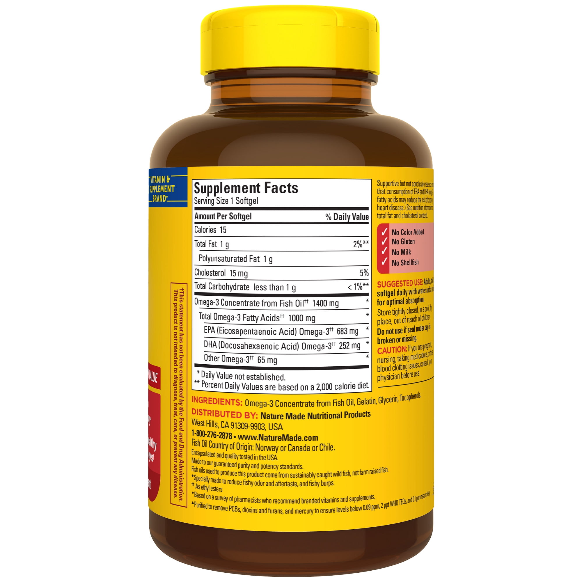 Nature Made Ultra Omega 3 Fish Oil Softgels