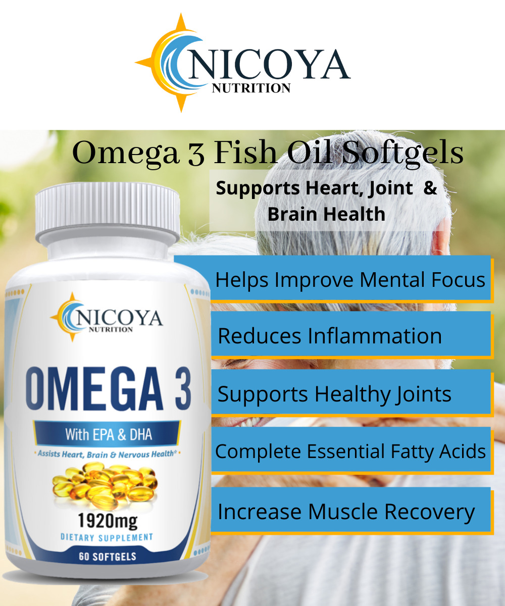 Triple Strength Omega 3 Fish Oil Capsules