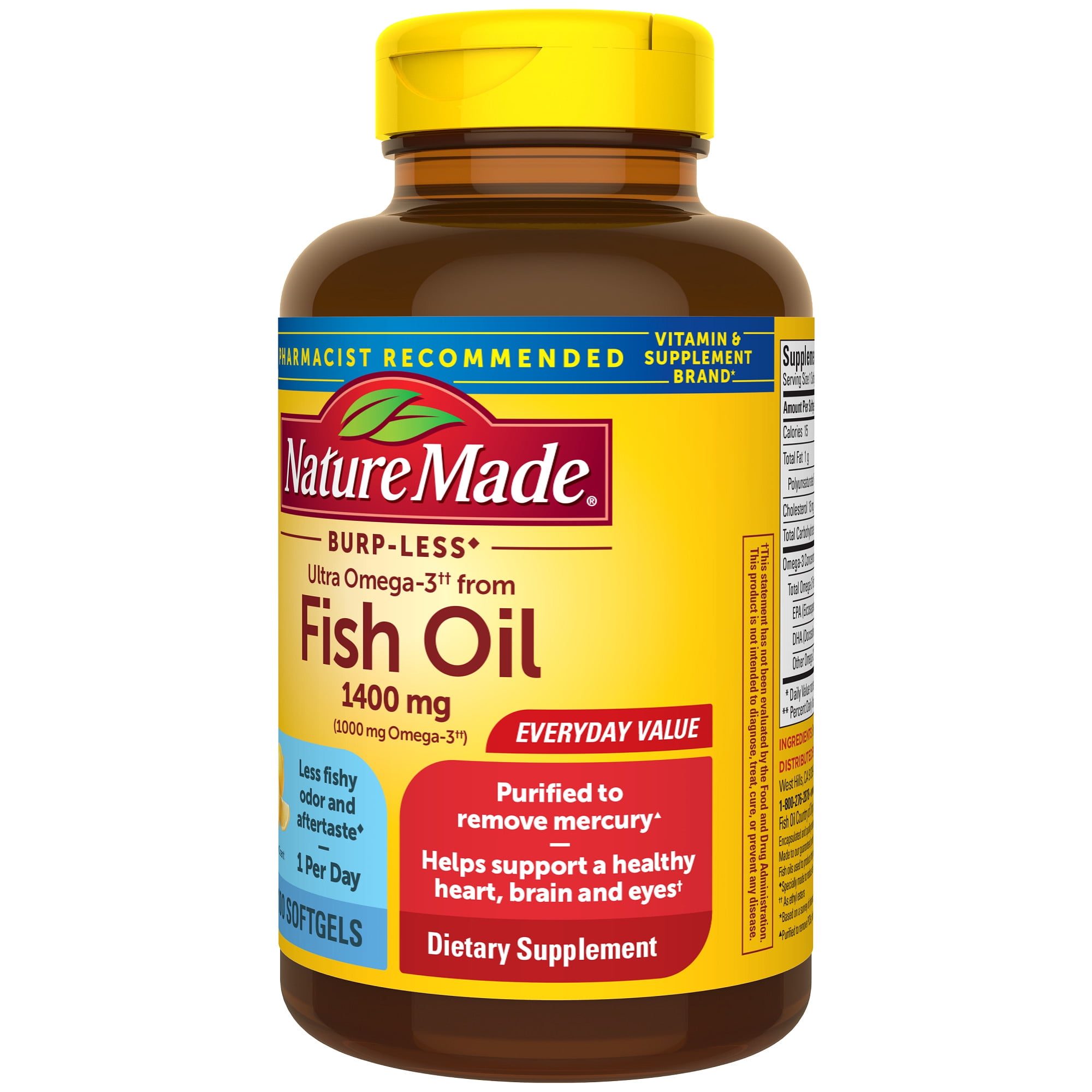 Nature Made Ultra Omega 3 Fish Oil Softgels