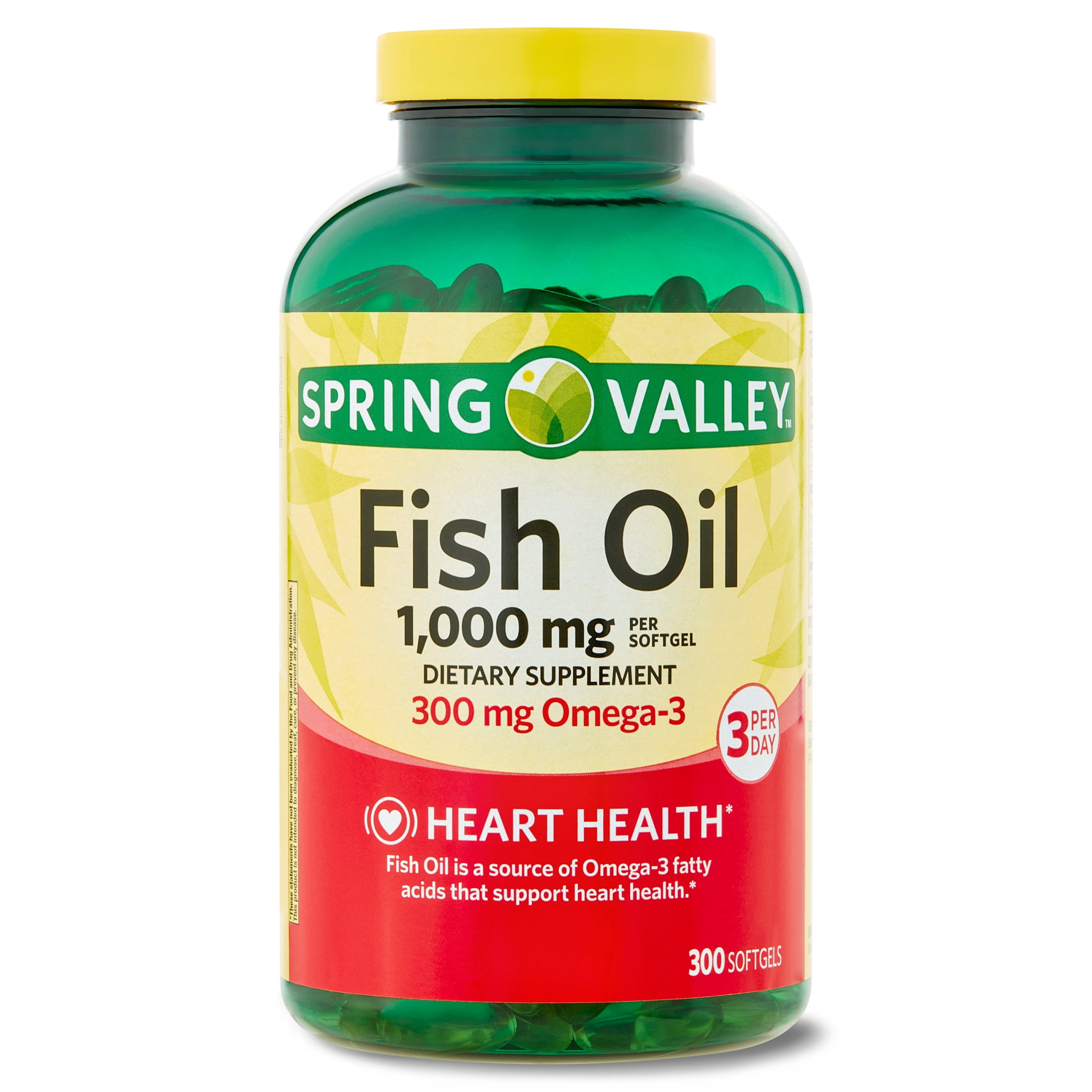Spring Valley Omega-3 Fish Oil Softgels, 1000 mg