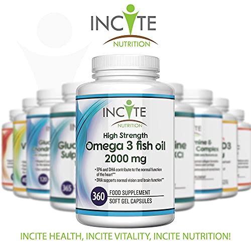 Omega 3 Fish Oil 2000mg Soft Gels 360 Count