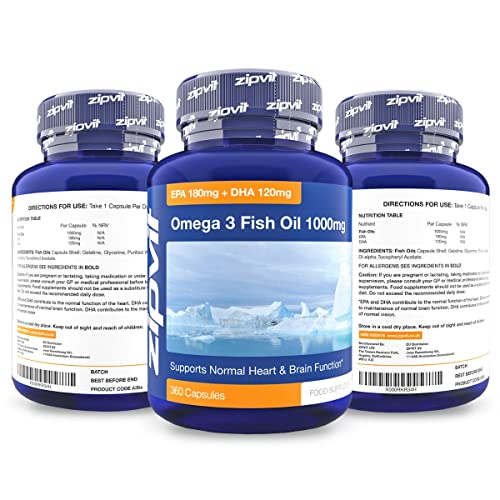Omega 3 Fish Oil 1000mg - 360 Softgels