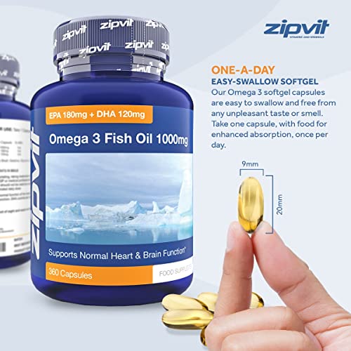Omega 3 Fish Oil 1000mg - 360 Softgels