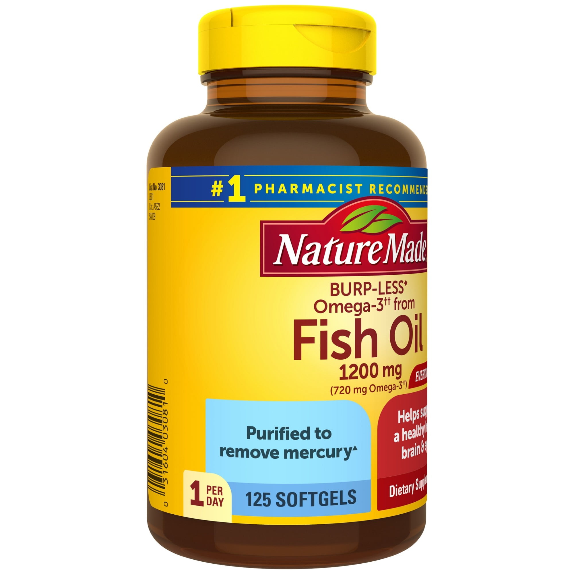 Nature Made Omega 3 Fish Oil Softgels 1200 mg