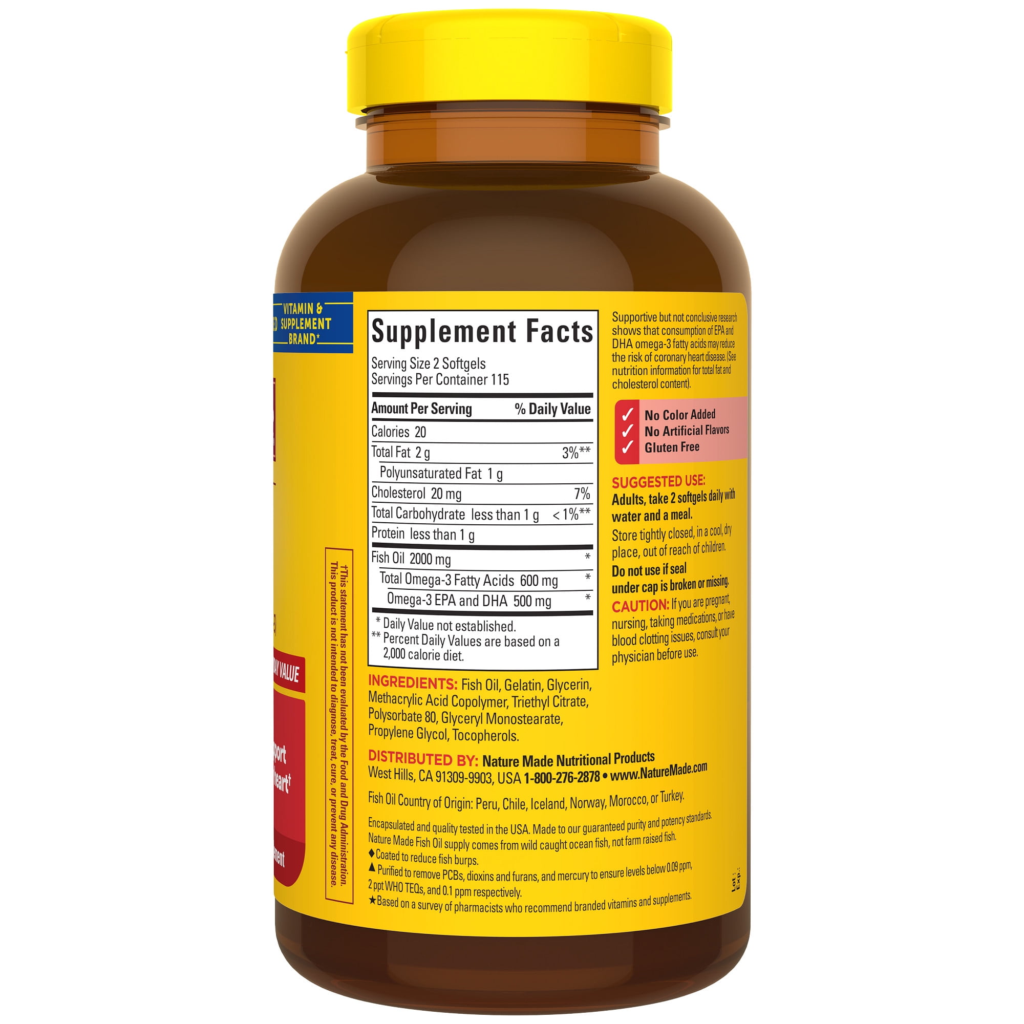 Nature Made Omega-3 Fish Oil Softgels 230 Count