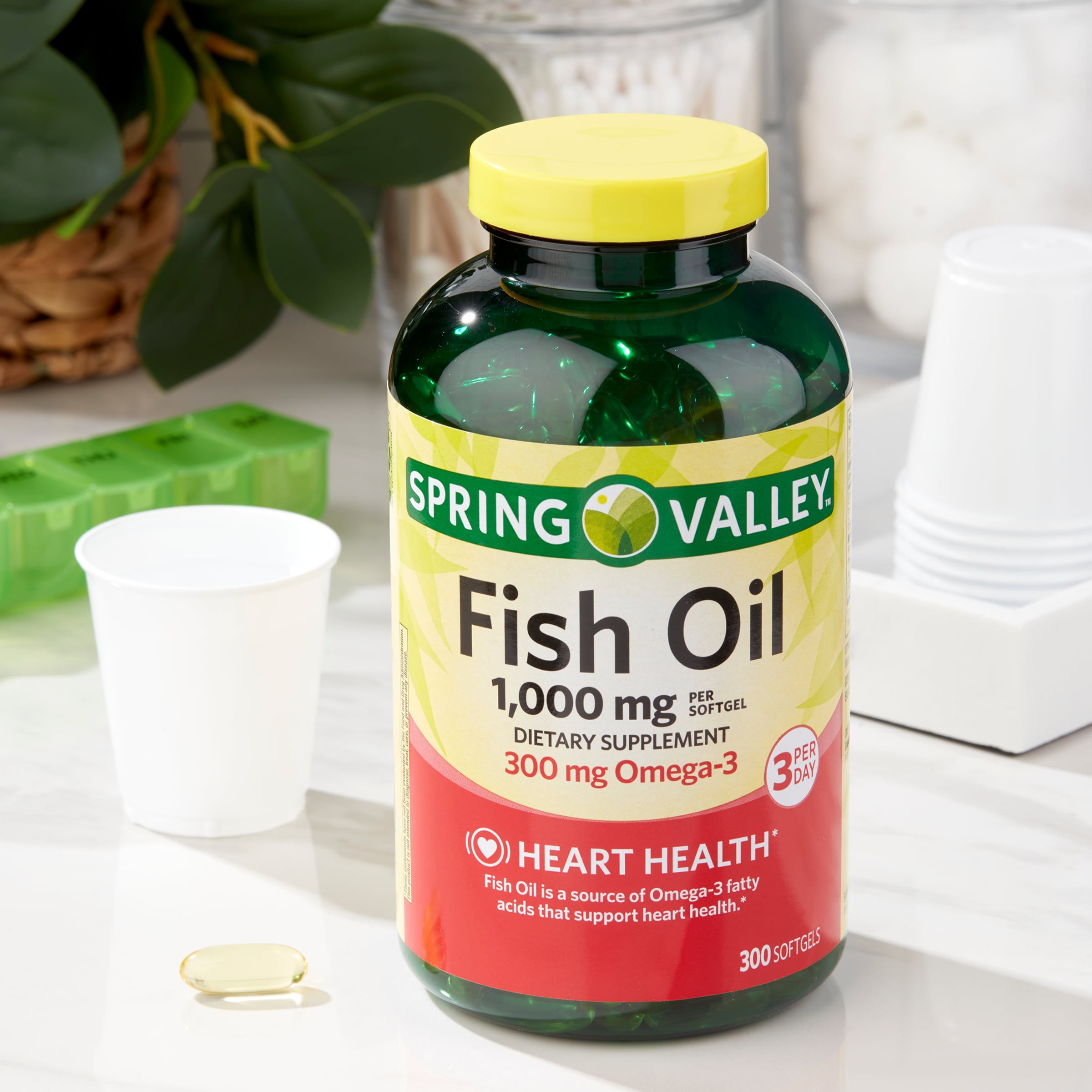 Spring Valley Omega-3 Fish Oil Softgels, 1000 mg