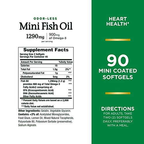 Nature's Bounty Omega-3 Mini Fish Oil Softgels