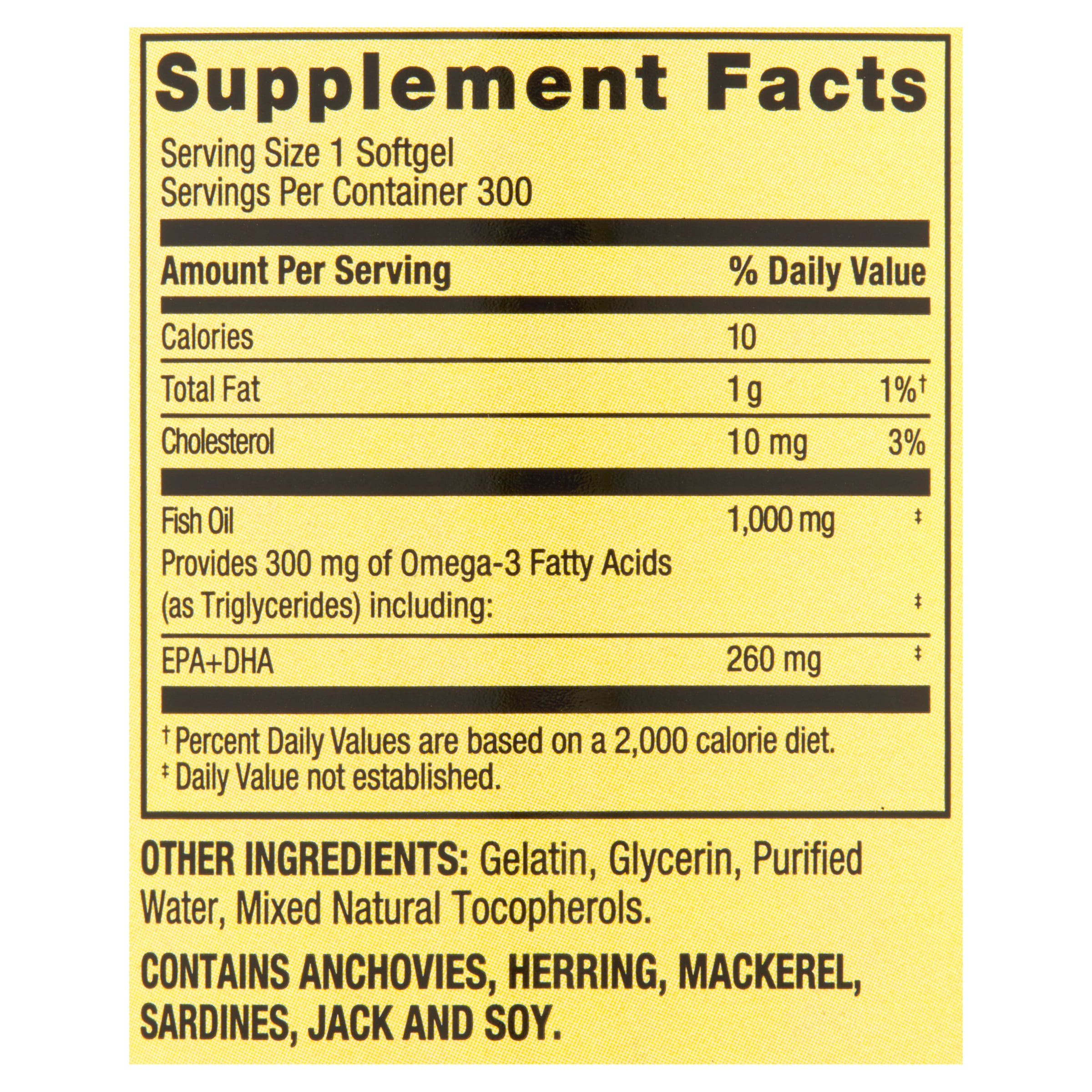 Spring Valley Omega-3 Fish Oil Softgels, 1000 mg