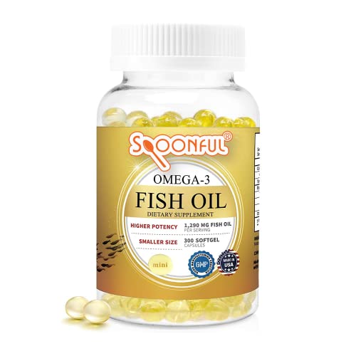 Mini Omega 3 Fish Oil Softgels, 300 Count