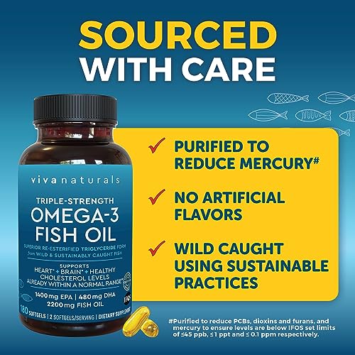 Triple Strength Omega 3 Fish Oil, 180 Softgels
