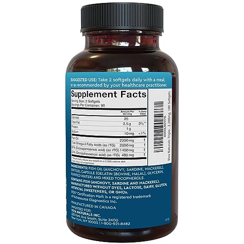 Triple Strength Omega 3 Fish Oil, 180 Softgels