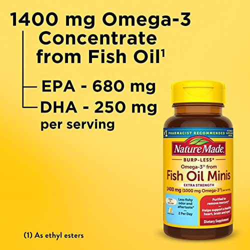 Nature Made Burp Less Omega 3 Fish Oil 1400 mg