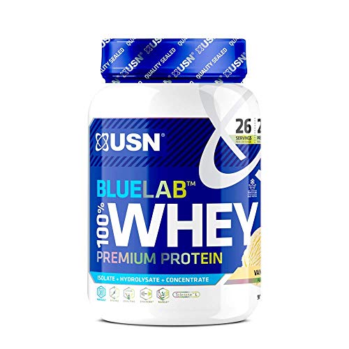 USN Blue Lab Whey Protein Powder, Vanilla, 908g