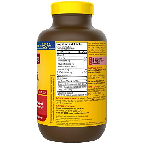Nature Made Fish Oil 1200mg with Vitamin D Softgels