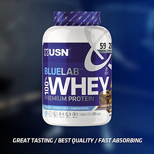 USN Blue Lab Whey Protein Powder, Vanilla, 908g