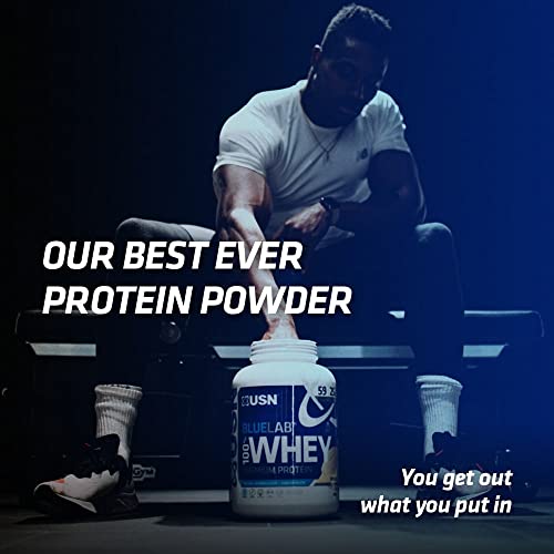 USN Blue Lab Whey Protein Powder, Vanilla, 908g
