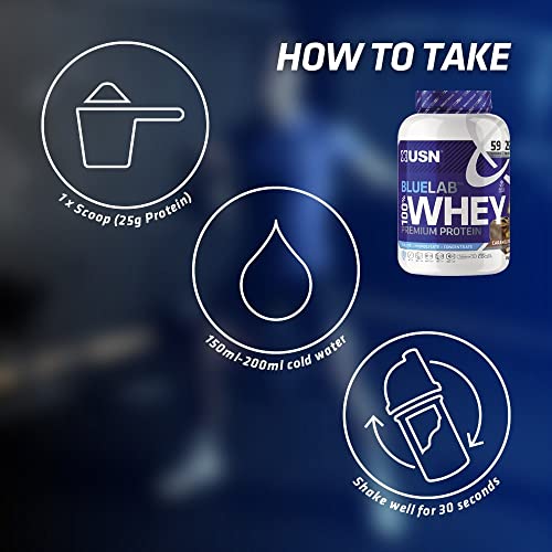 USN Blue Lab Whey Protein Powder, Vanilla, 908g
