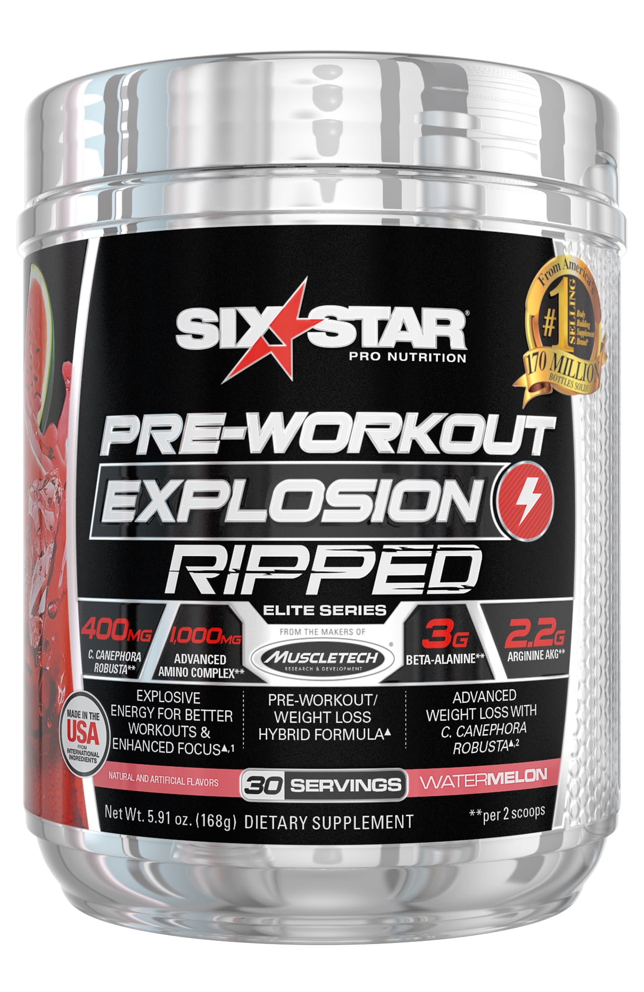 Ripped Pre Workout Thermogenic for Energy & Weight Loss