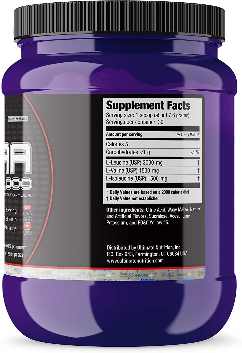 Ultimate Nutrition Orange BCAA Post Workout Powder 30 Servings